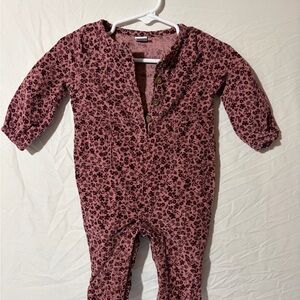 Old Navy Pink Floral Kids Footie